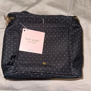 NWT Kate Spade Black Polka Dot Lunch Box